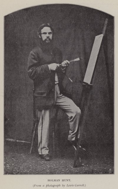 Holman Hunt (černobílá fotografie) od Charles Lutwidge Dodgson