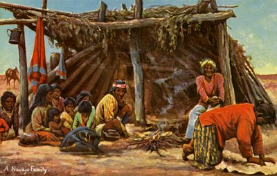 Rodina Navajo od Charles Marion Russell