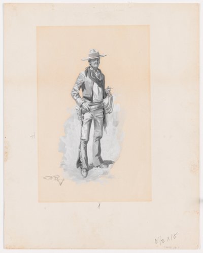 Blanco, pro Charlese J. Steedmana, Bucking Pelyněk od Charles Marion Russell