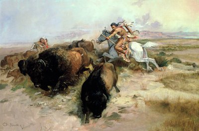 Buffalo Hunt, 1897 od Charles Marion Russell