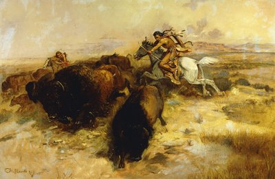 Buffalo Hunt, 1897 od Charles Marion Russell