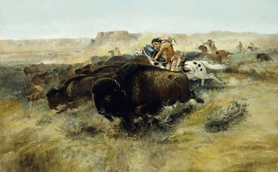 Buffalo Hunt ne. 7, 1892-1895 od Charles Marion Russell