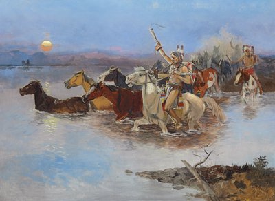 Crossing the River, c.1895 od Charles Marion Russell