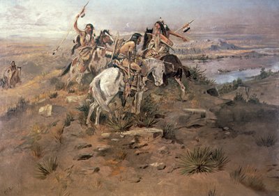 Indiáni objevují Lewise a Clarka od Charles Marion Russell