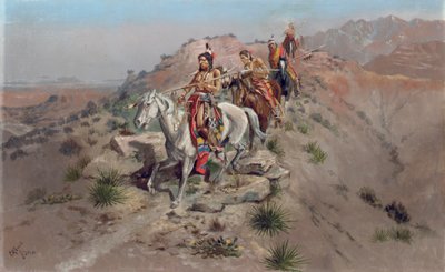 Na válečné stezce, 1895 od Charles Marion Russell