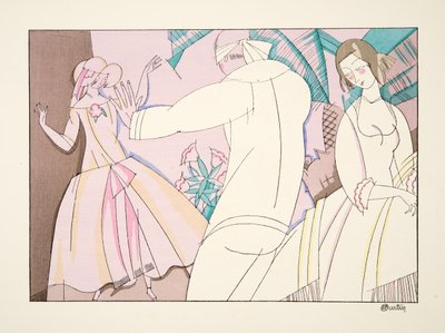 Colin Maillard, ze Sports & Entertainment, hospoda. 1914 (tisk šablony) od Charles Martin