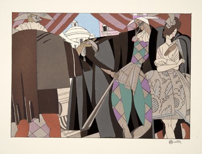Italská komedie, od Sports & Entertainment, hospoda. 1914 (tisk šablony) od Charles Martin