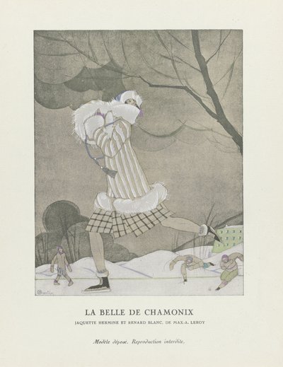 La Belle de Chamonix, hospoda. 1924 (tisk šablony) od Charles Martin