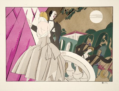 La Mariee, od Sports & Entertainment, hospoda. 1914 (tisk šablony) od Charles Martin