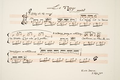 Hudební skóre pro Le Tango, od Sports & Entertainment, hospoda. 1914 (tisk šablony) od Charles Martin