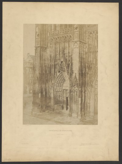 Štrasburská katedrála. Velký portál. od Charles Marville
