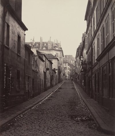 Rue Neuve-Coquenard z Rue Lamartine, 70. léta 19. století. od Charles Marville