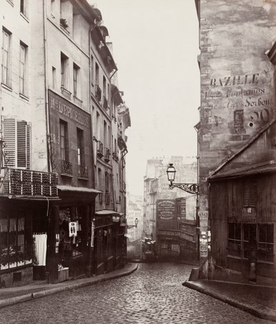 Rue de la Montagne-Sainte-Geneviève poblíž křižovatky s ulicí LaPlace (Rue de la Montagne-Sainte-Geneviève prés de carrefour de la rue LaPlace) od Charles Marville