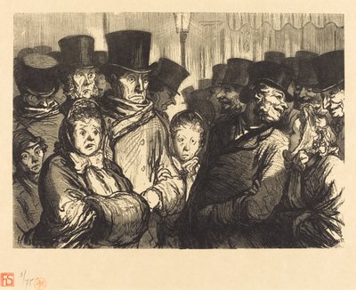Boulevard du Temple o půlnoci od Charles Maurand after Honoré Daumier