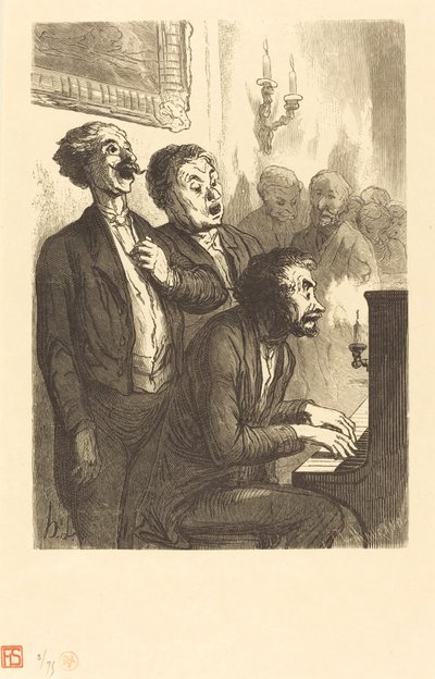 The Lounge Singers od Charles Maurand after Honoré Daumier