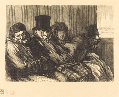 zábavný vlak od Charles Maurand after Honoré Daumier