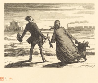 Příliš pozdě! od Charles Maurand after Honoré Daumier