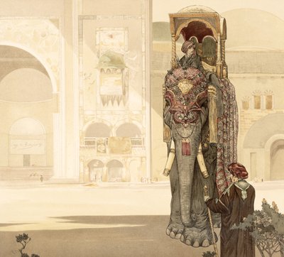 Ceremoniální slon z „Knihy džunglí“ od Rudyarda Kiplinga, 1903 od Charles Maurice Detmold