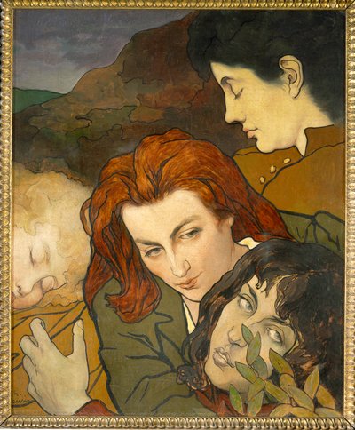 Alegorická kompozice, cca 1892 (malba na plátně) od Charles Maurin