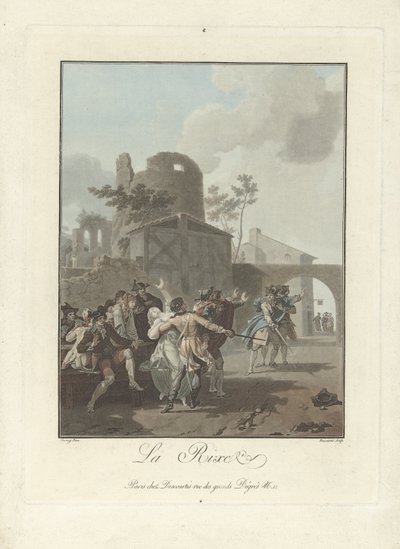 Argument La Rixe (název na objektu) od Charles Melchior Descourtis
