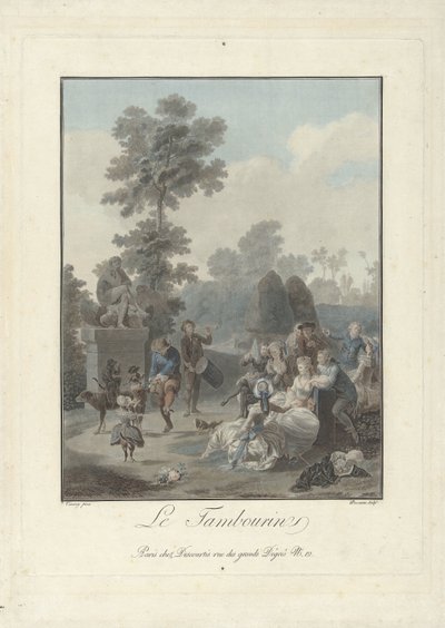 Z bubnů Tamburína (název na předmětu) od Charles Melchior Descourtis