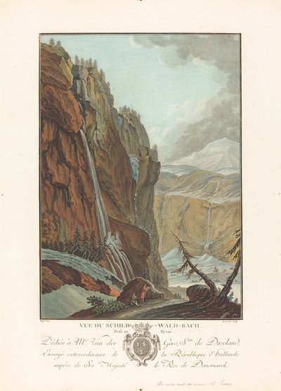 Vue du Schild-Wald-Bach chválí Hivera od Charles Melchior Descourtis after Caspar Wolf