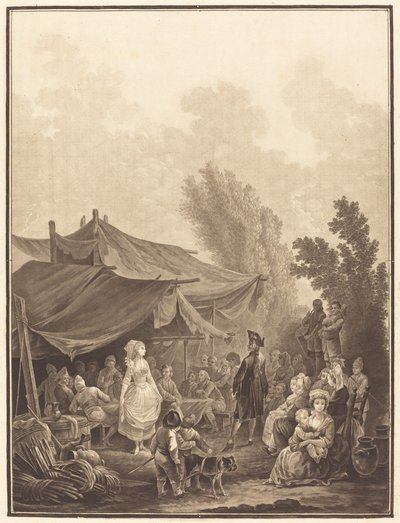 Noce de Village (vesnická svatba) od Charles Melchior Descourtis after Nicolas Antoine Taunay