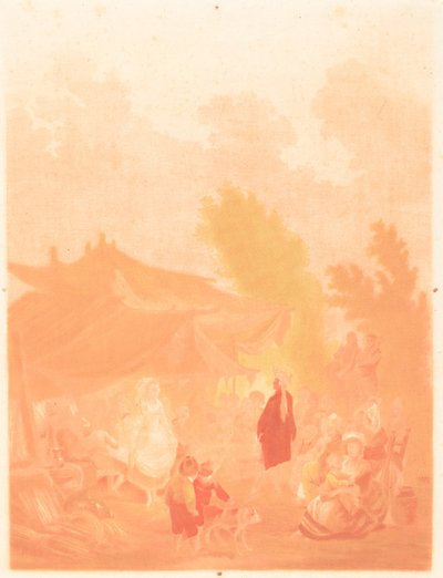 Noce de Village (vesnická svatba) od Charles Melchior Descourtis after Nicolas Antoine Taunay