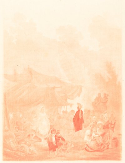 Noce de Village (vesnická svatba) od Charles Melchior Descourtis after Nicolas Antoine Taunay