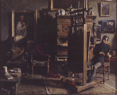 Ateliér malíře Julese Lambeauxe od Charles Mertens