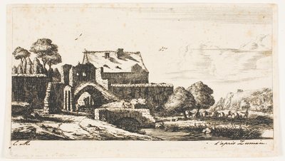 Vodní mlýn poblíž Saint-Denis od Charles Meryon