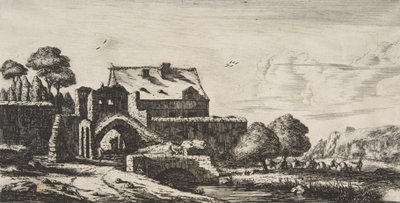 Vodní mlýn poblíž Saint-Denis, 1850. od Charles Meryon