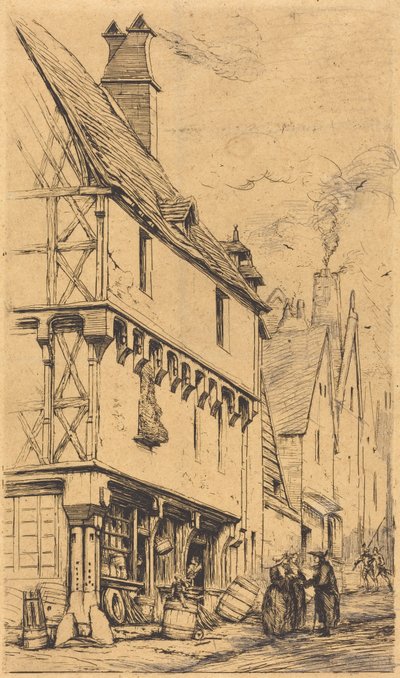 Starý dům v Bourges, zvaný „Dům hudebníka“ od Charles Meryon