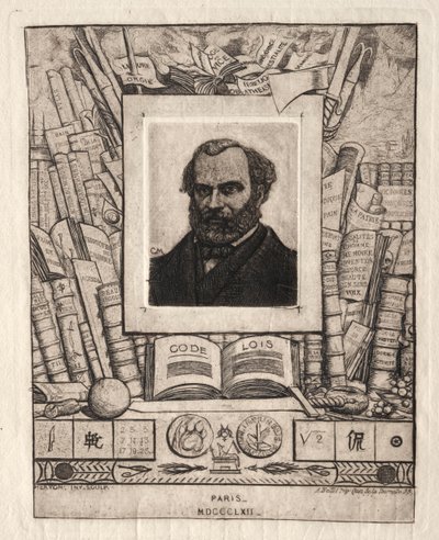 Armand Gueraud z Nantes, tiskař a literát od Charles Meryon