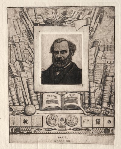 Armand Gueraud z Nantes, tiskař a dopisovatel, 1862. od Charles Meryon