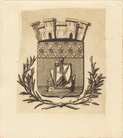 Symbolické paže města Paříže od Charles Meryon