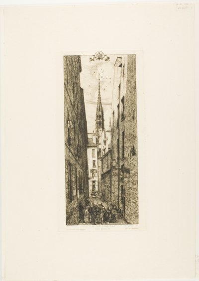 Chantrey Street, Paříž od Charles Meryon