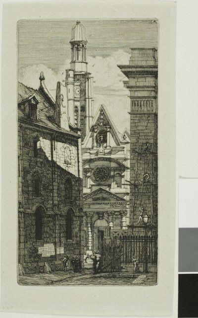 Kostel sv. Etienne du Mont, Paříž od Charles Meryon
