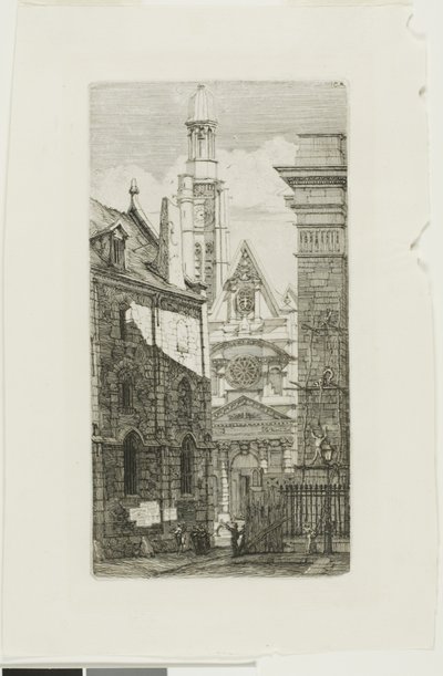 Kostel sv. Etienne du Mont, Paříž od Charles Meryon