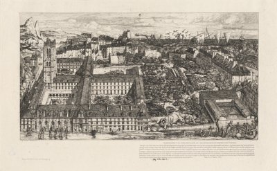 Collège Henri IV, Paříž, nebo Lycée Napoléon (Henry IV College nebo Napoleon School, Paříž) od Charles Meryon