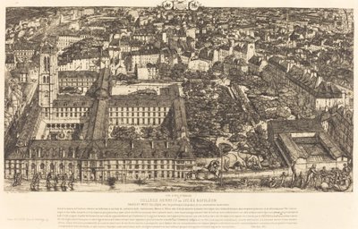 Collège Henri IV, Paříž, nebo Lycée Napoléon (Henry IV College nebo Napoleon School, Paříž) od Charles Meryon