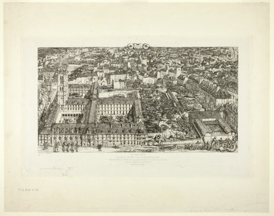 College Henry IV (nebo Lycée Napoléon), Paříž od Charles Meryon