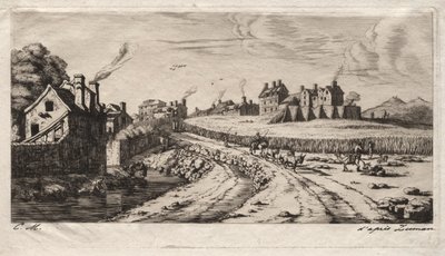 Vchod do Faubourg, Saint-Marceau, Paříž, 1850. od Charles Meryon