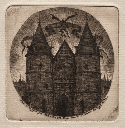 Lepty Paříže: Stará brána Justičního paláce, 1854. od Charles Meryon