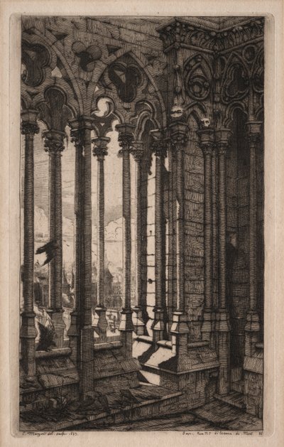 Lepty Paříže: Galerie Notre Dame od Charles Meryon