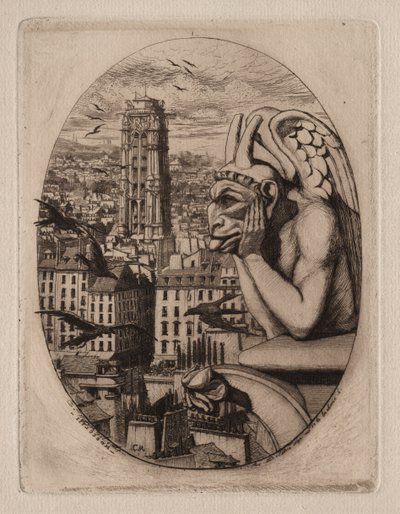 Etchings of Paris: The Gargoyle od Charles Meryon