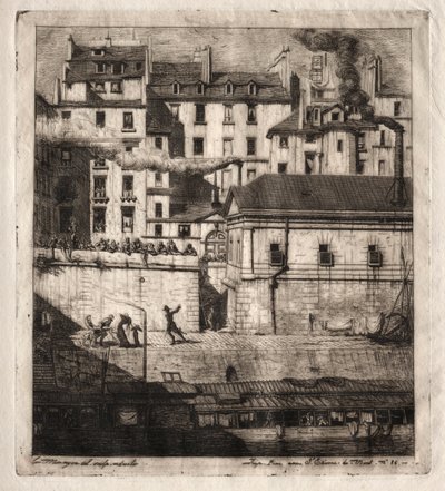 Lepty Paříže: Márnice od Charles Meryon