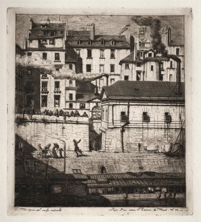 Lepty Paříže: Márnice, 1854. od Charles Meryon