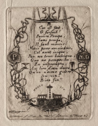Lepty Paříže: Pumpa Notre Dame, Malý talíř od Charles Meryon