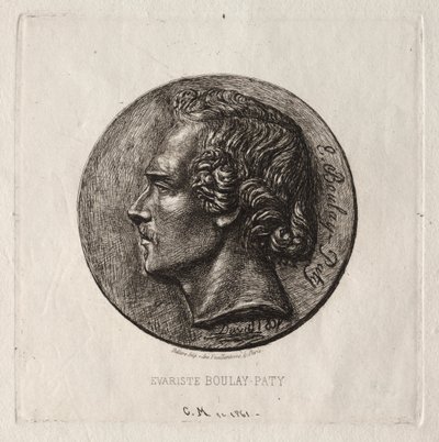 Evariste Boulay-Paty; básník od Charles Meryon